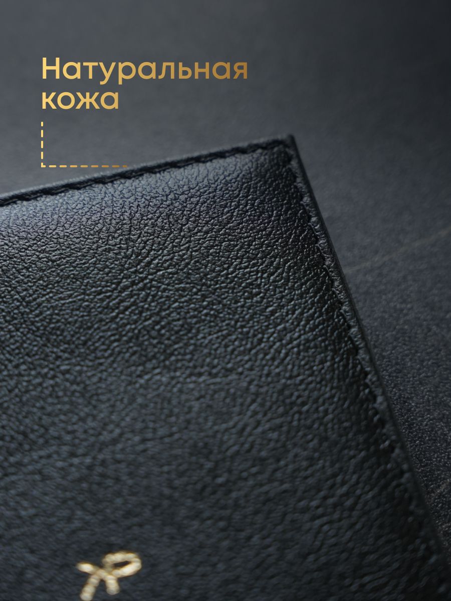 Обложка для паспорта чёрная